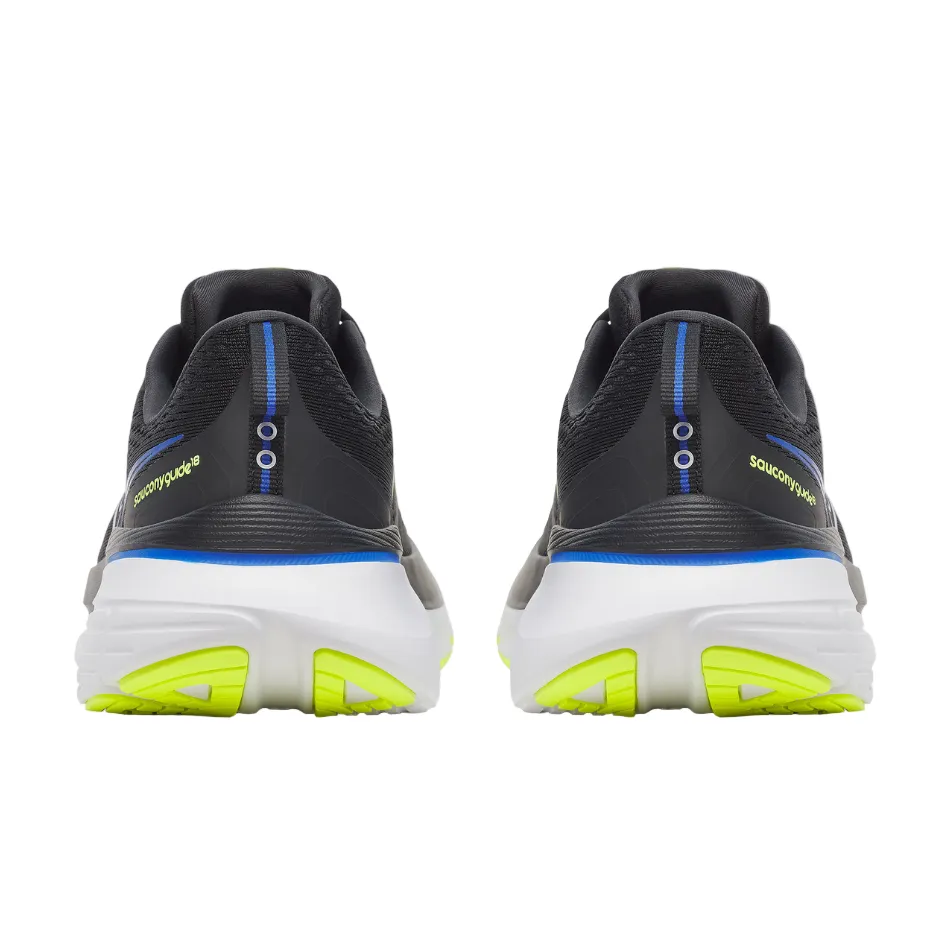 Thermal Regulation Fabric Saucony Men's Guide 18 Running Shoes in Black/Lapis - Online Exclusive