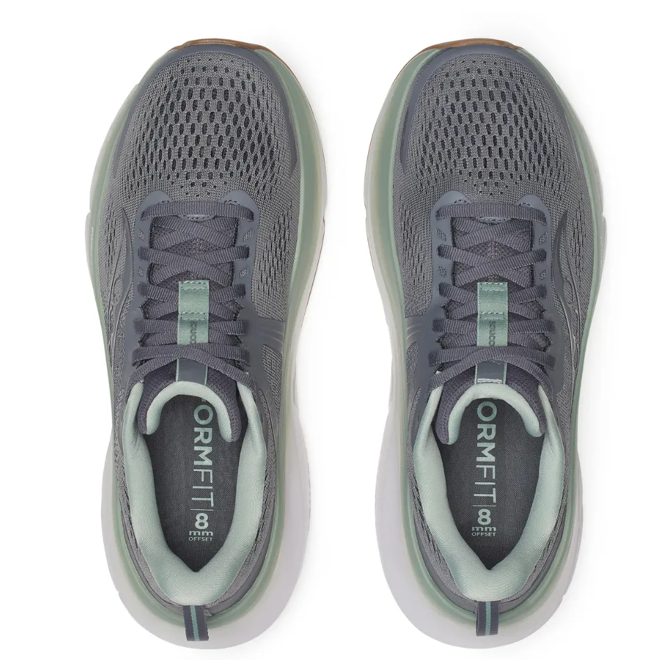 Saucony Men's Guide 18 Running Shoes in Carbon/Iceberg - Online Exclusive Dual Zone Traction Heel Lock Technology