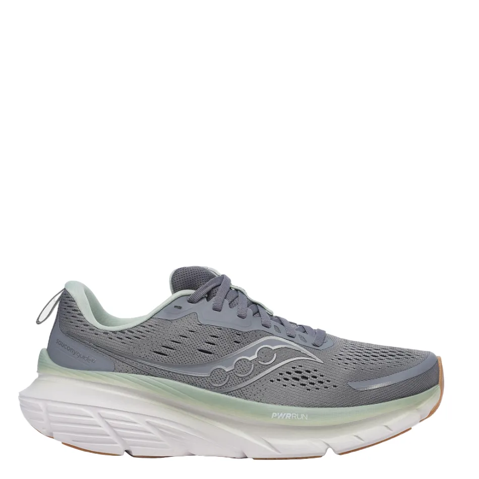 Saucony Men's Guide 18 Running Shoes in Carbon/Iceberg - Online Exclusive Reflective Detail Pure Fit