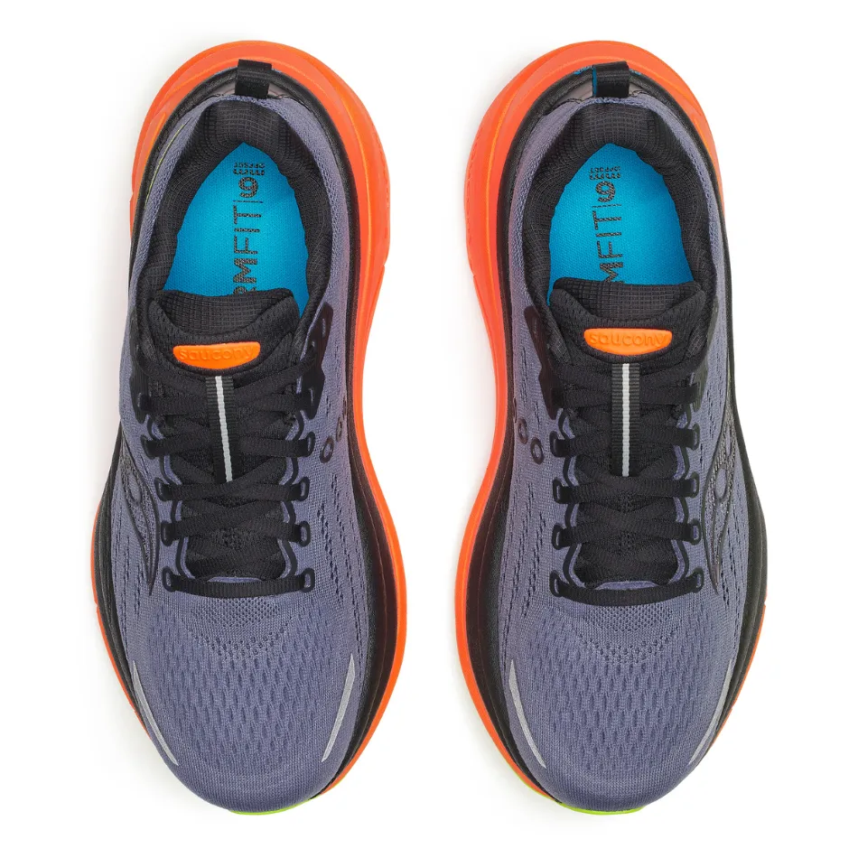Quick Move MDOutsole Saucony Men's Hurricane 25 Running Shoes in Shadow/Vizi - Online Exclusive