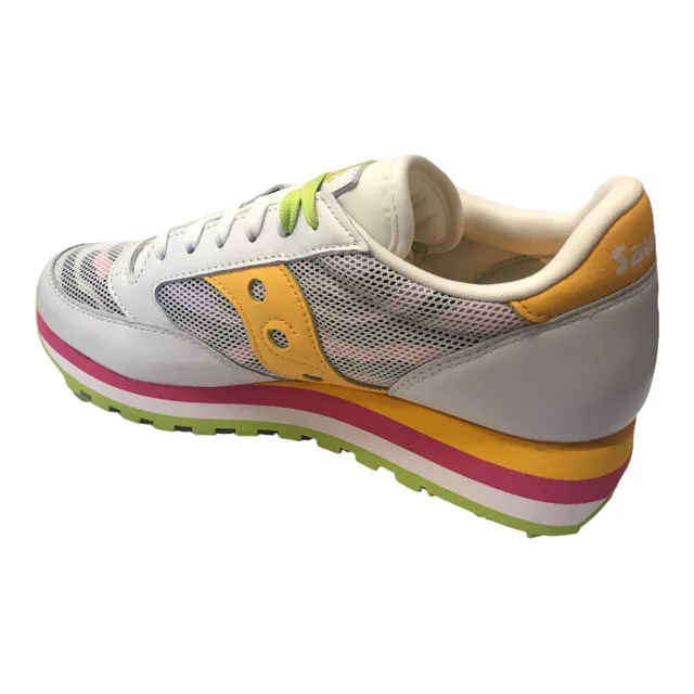 Comfortable Arch speed - focused shoes Saucony Original Jazz Triple sneakers da donna S60640-1 white-yellow