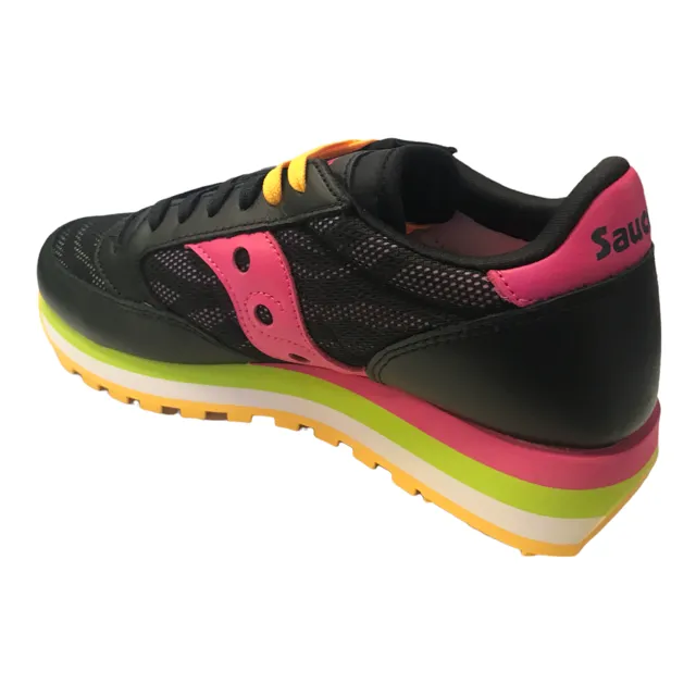 Saucony Original scarpa sneakers da donna Jazz Triple S60640-2 nero-rosa Reliable