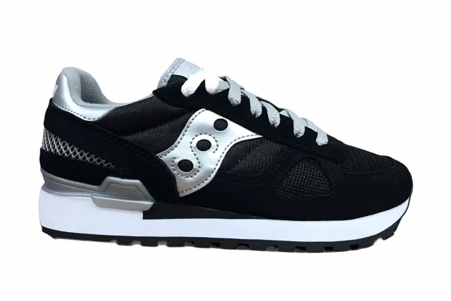 Saucony Original scarpa sneakers da donna Shadow S1108-671 nero-argento Long Distance Running