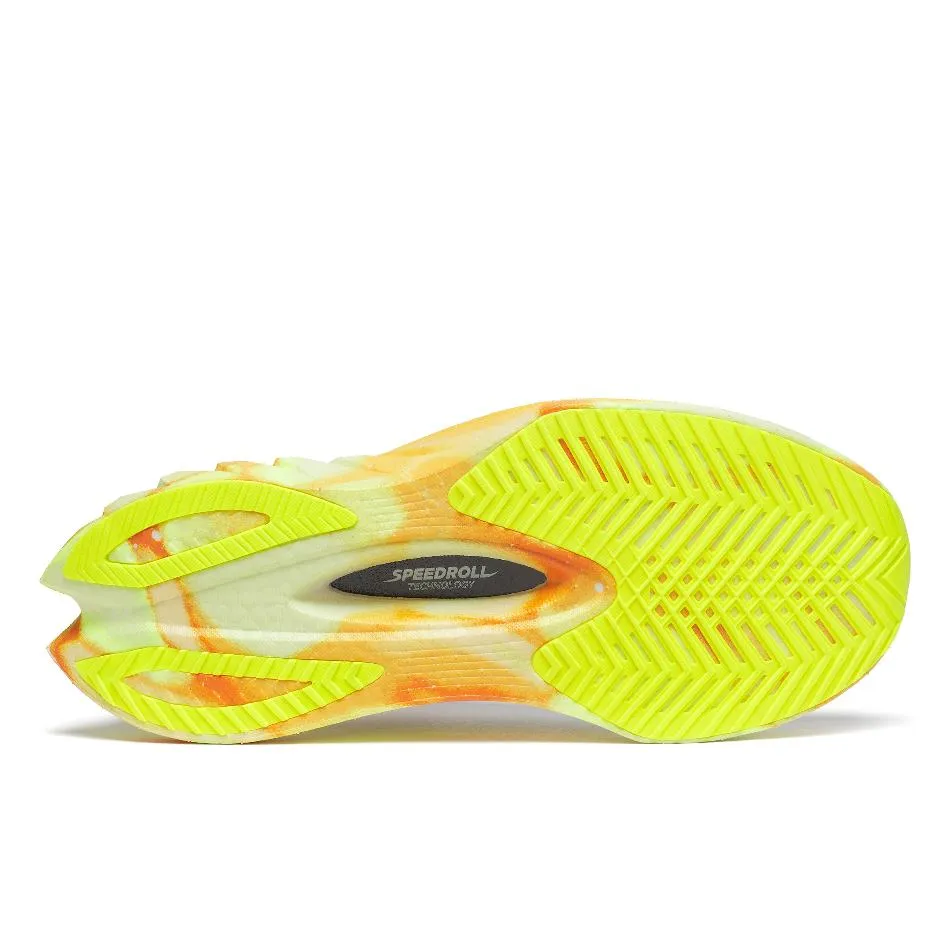 Saucony Women's Endorphin Pro 4 Running Shoes in Fog/Peel SS25 Maximum touch