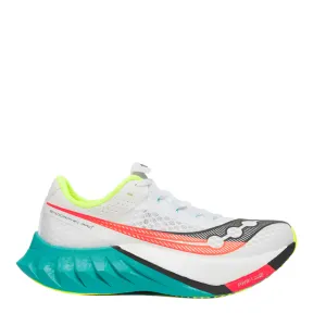 Saucony Women's Endorphin Pro 4 Running Shoes in White/Mutant AW25 Anti slip surface City Drive