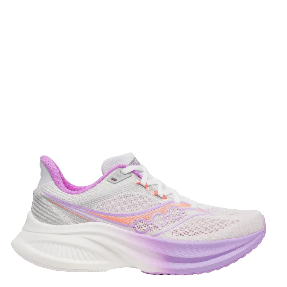 Saucony Women's Endorphin Speed 5 Running Shoes in White/Crocus - Online Exclusive High impact
