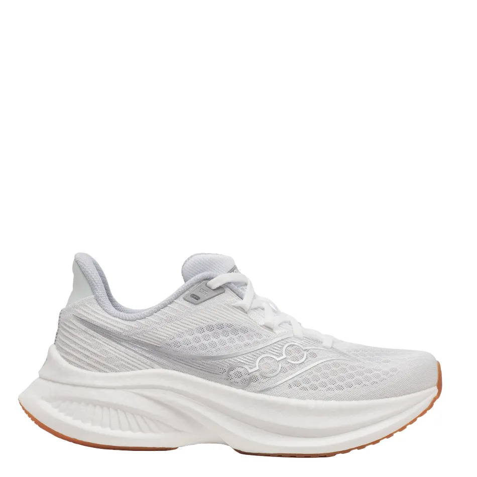 Muscle Friendly Saucony Women's Endorphin Speed 5 Running Shoes in White/Gum - Online Exclusive
