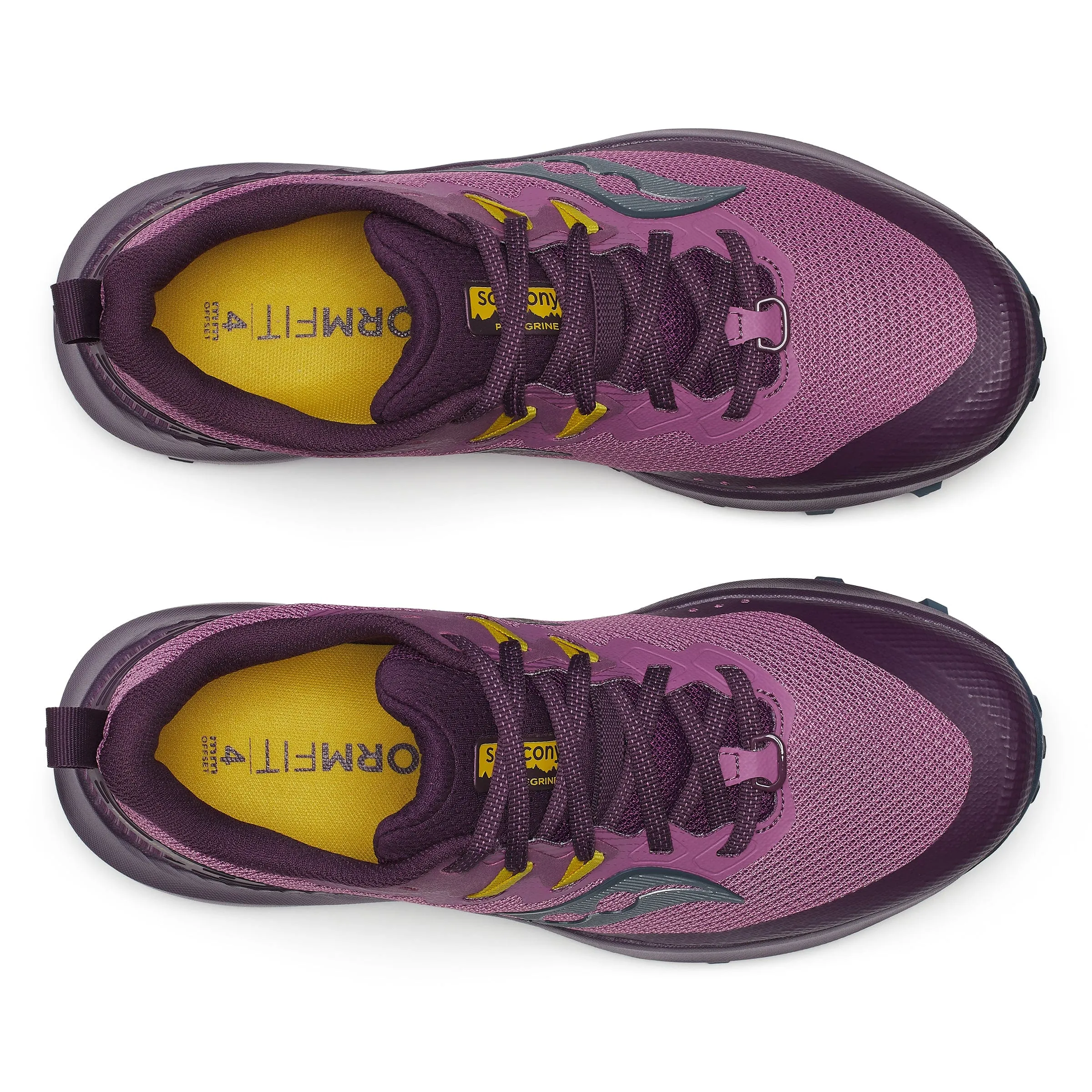 Saucony Women's Peregrine 14 Trail Running Shoes in Plum/Eggplant SS24 All-weather breathability Daily Focus