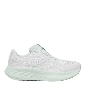 Saucony Women's Ride 18 Running Shoes in Fog/Mist AW25 Chic Wear Style Play
