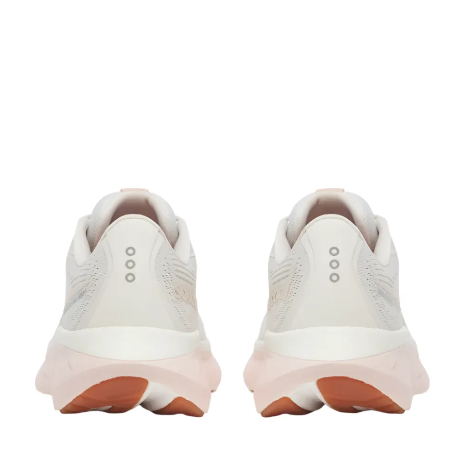 Pressure Dispersion Pods Saucony Women's Ride 18 Running Shoes in Quartz/Peony - Online Exclusive