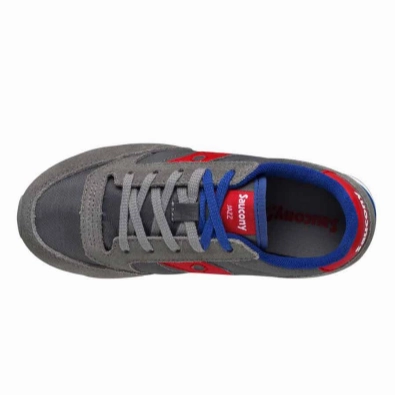 Heat resistant Saucony Original scarpa sneakers da ragazzo Jazz SK259608Y grigio rosso