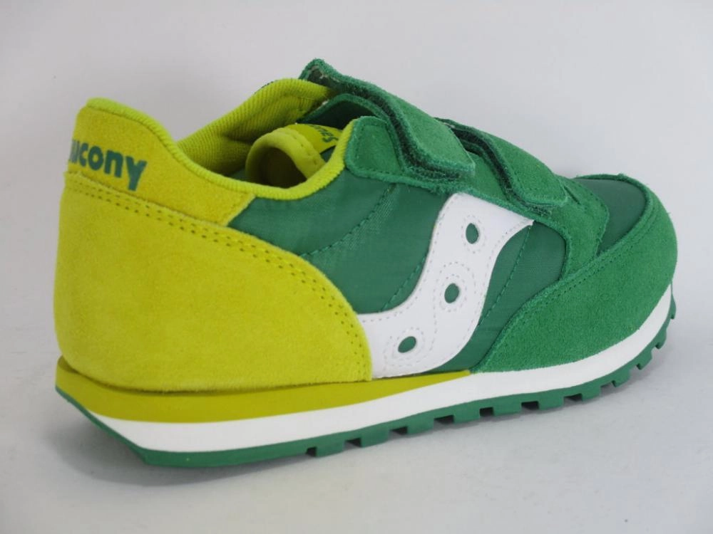 Saucony Originals Jazz Double HL sneakers da bambino con lo strappo SK261010 verde-giallo aerobic - specific shoes Wear resistant