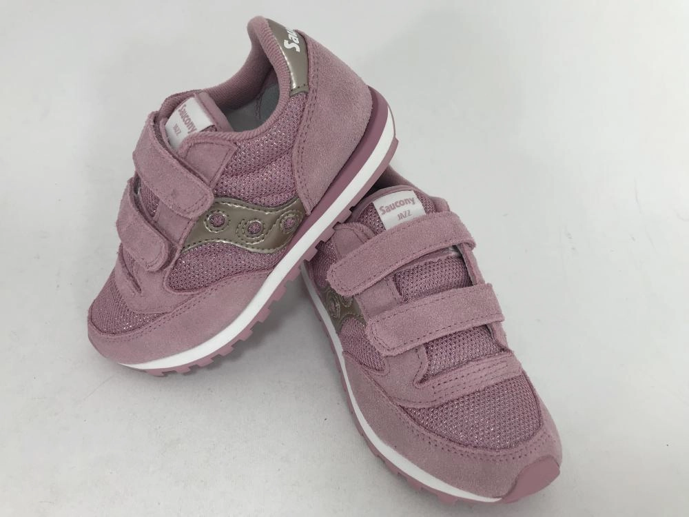 Saucony Originals scarpa sneakers da bambina con strappo Jazz Double HL SK159625 rosa Friction reduction
