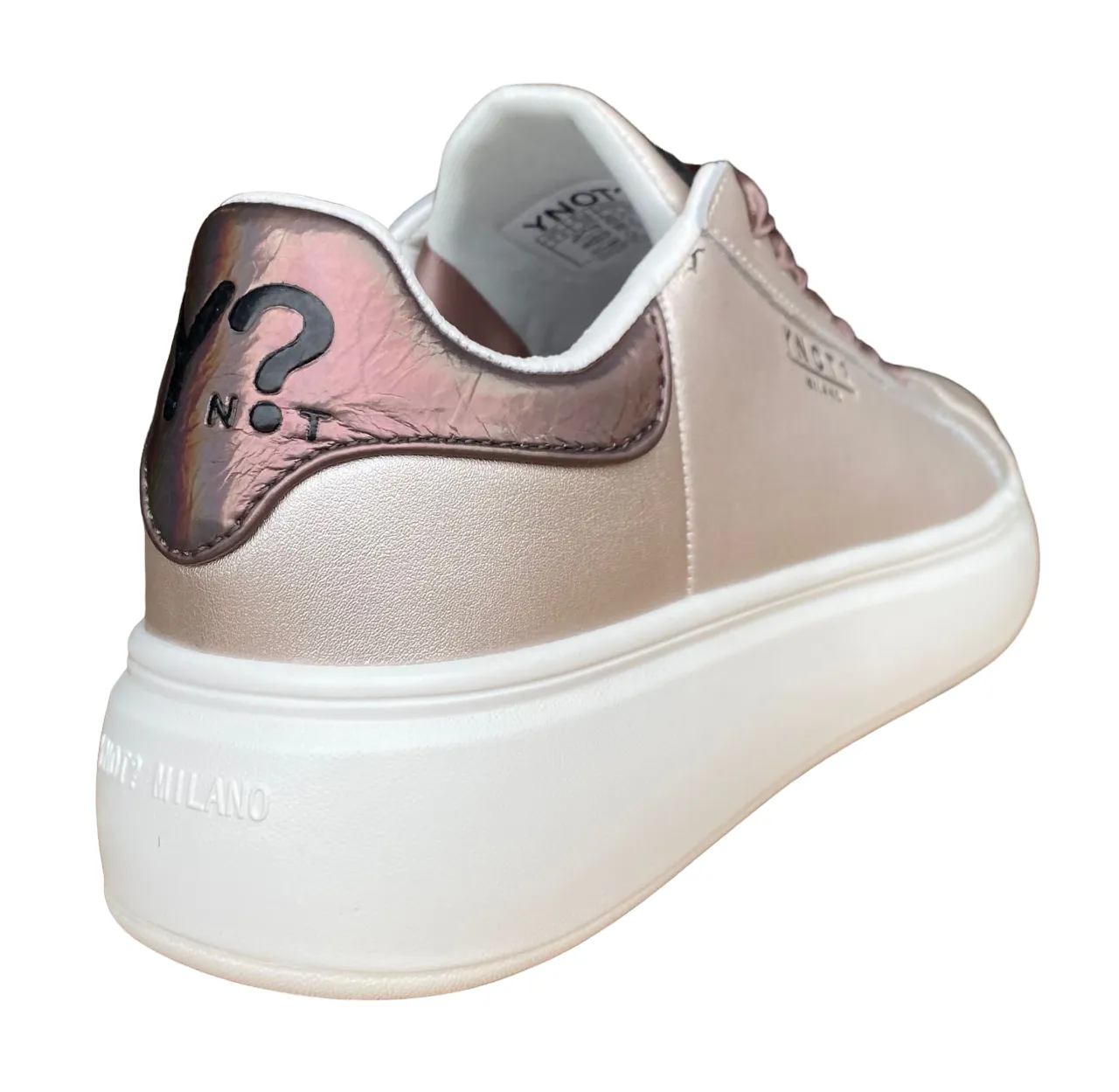 YNot scarpa sneakers da donna Queen YNI3420B platino shock - absorbing rubber sole shoes