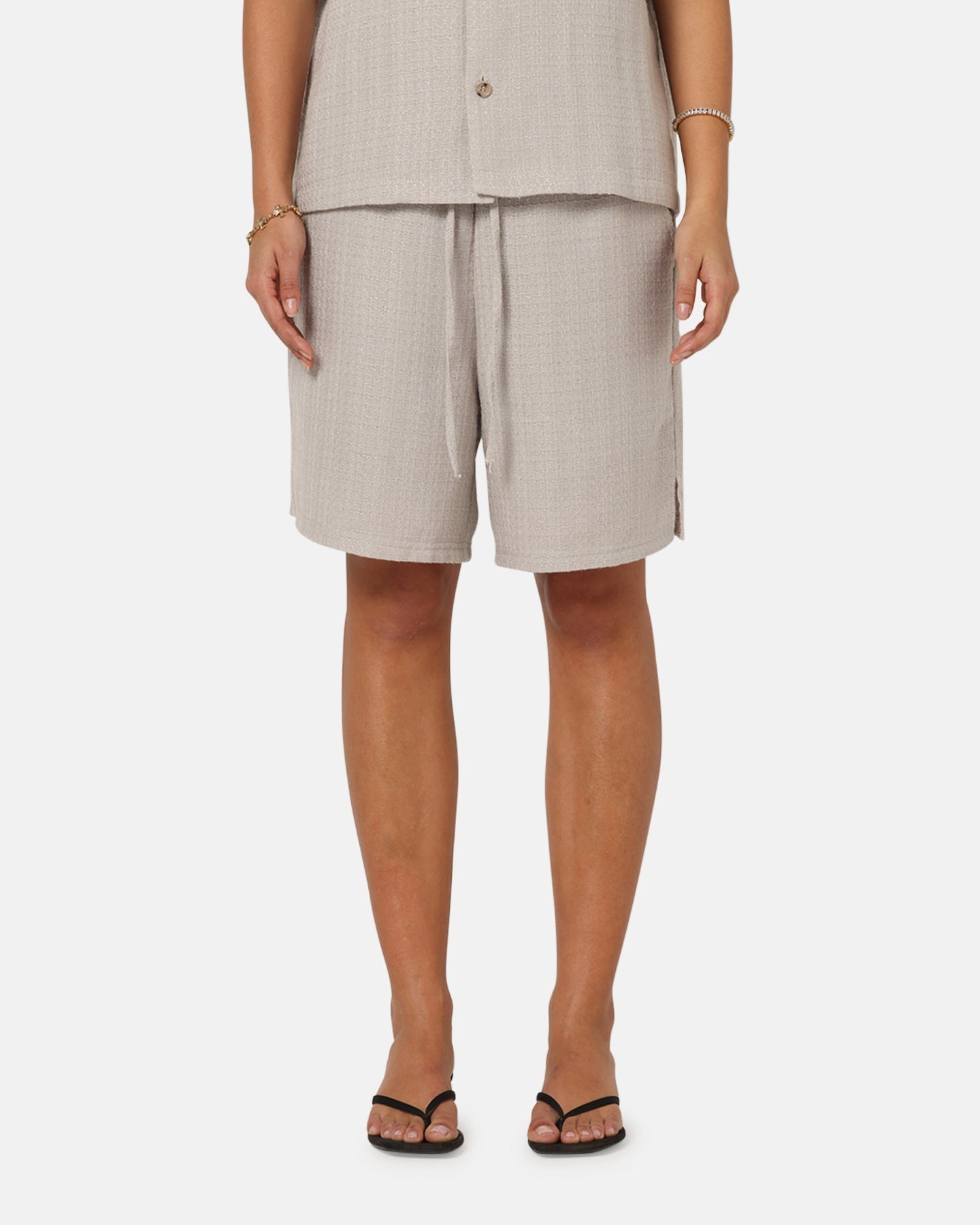 XXIII Textured Shorts Stone Breathable layers slim fit