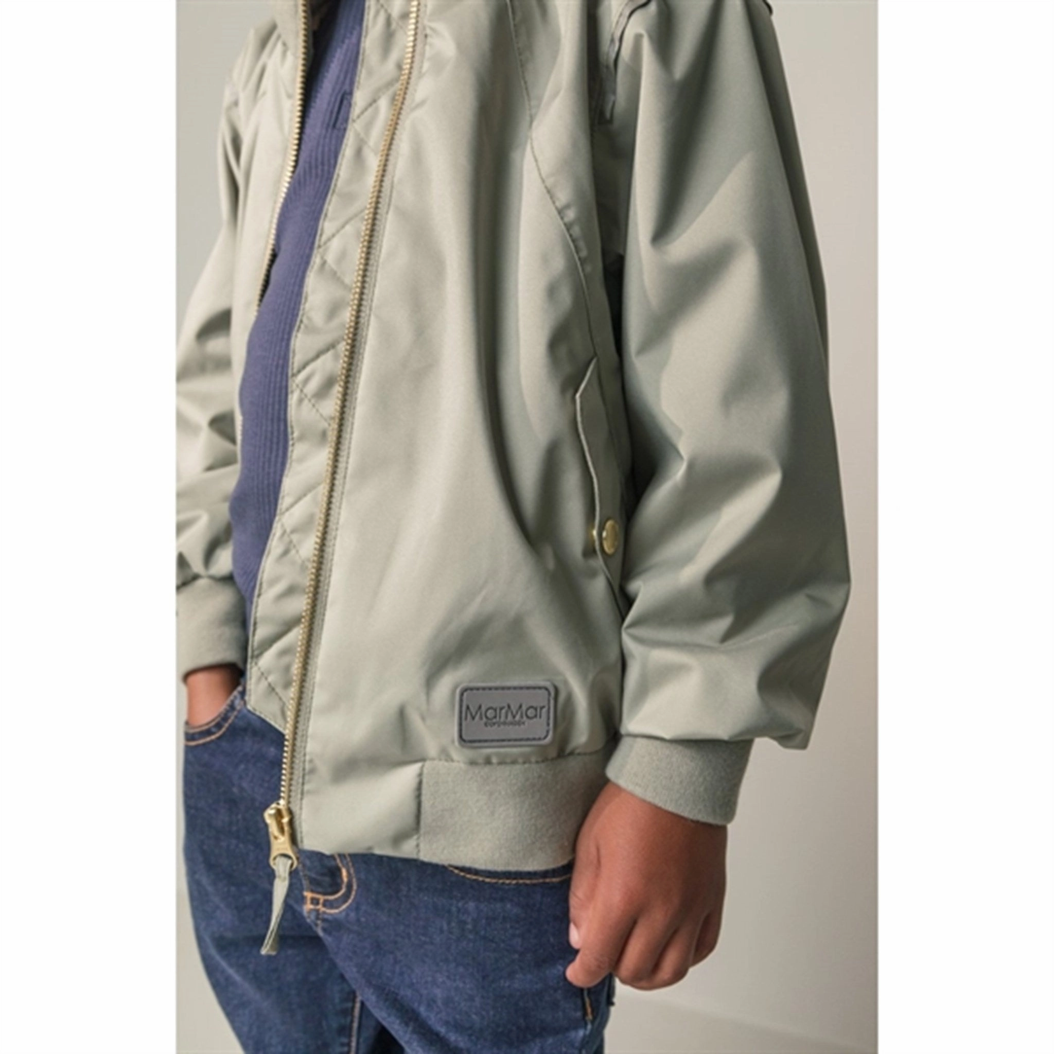 MarMar Jacket Ove Sage Incense Technical Summer Outerwear Reinforced Shoulder Padding Compact Packable Feature