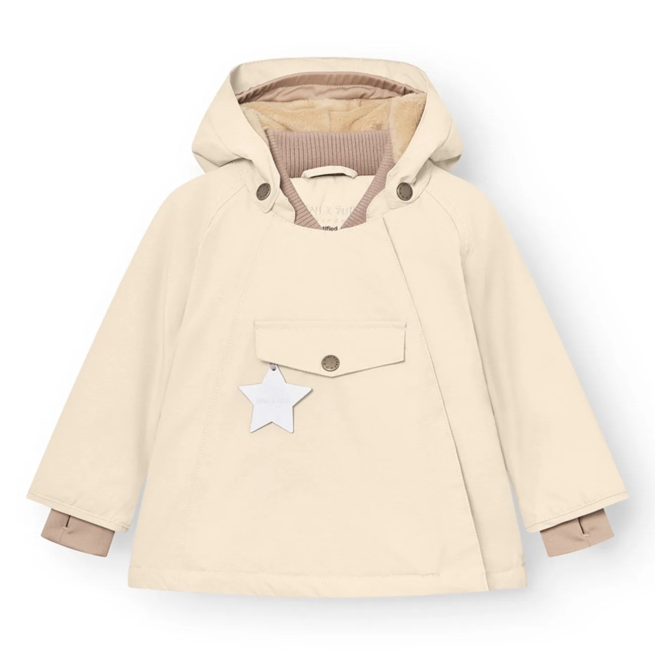 Mini A ture Angora cream Wang Fleece Winter Jacket Stretch Fit Transitional Wear