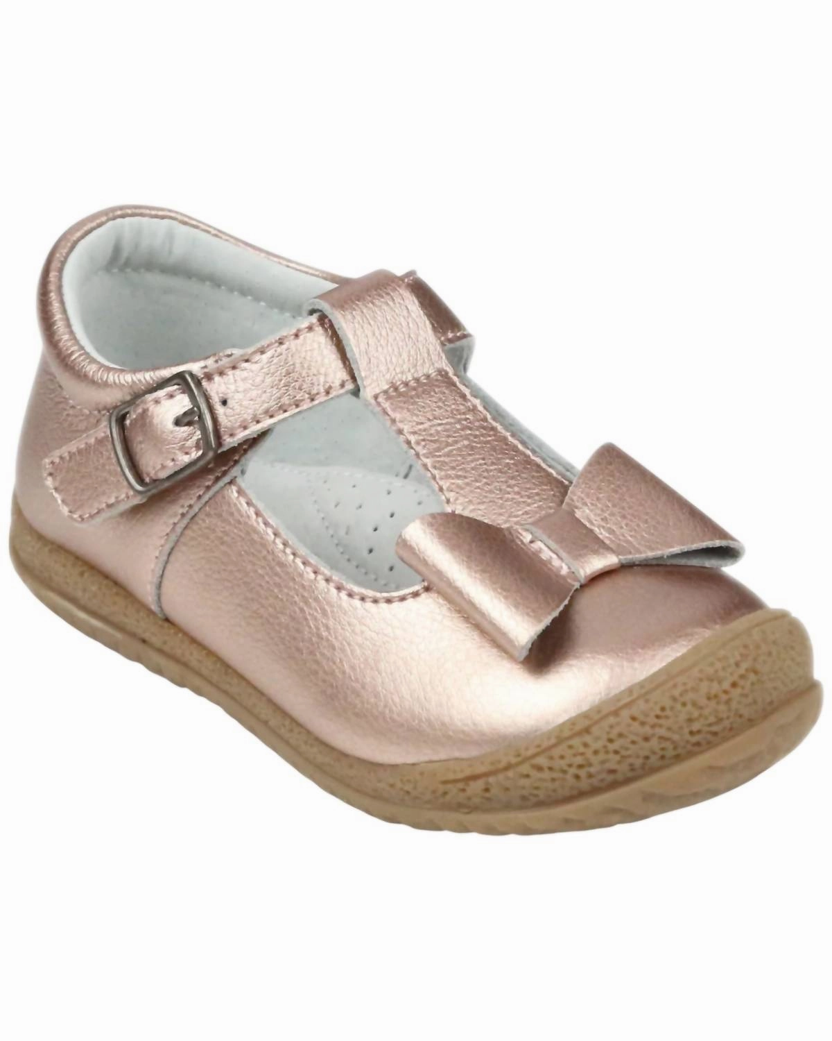 Girl's Emma Mary Jane Shoes In Rosegold Natural Walk Affordable