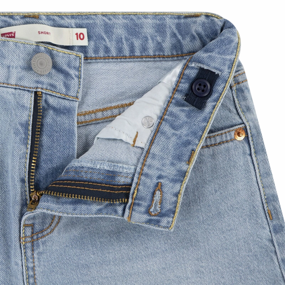 Casual Ease Levi's Kids pantaloncino in jeans da ragazza a taglio vivo 4EM220-L9Y blu medio