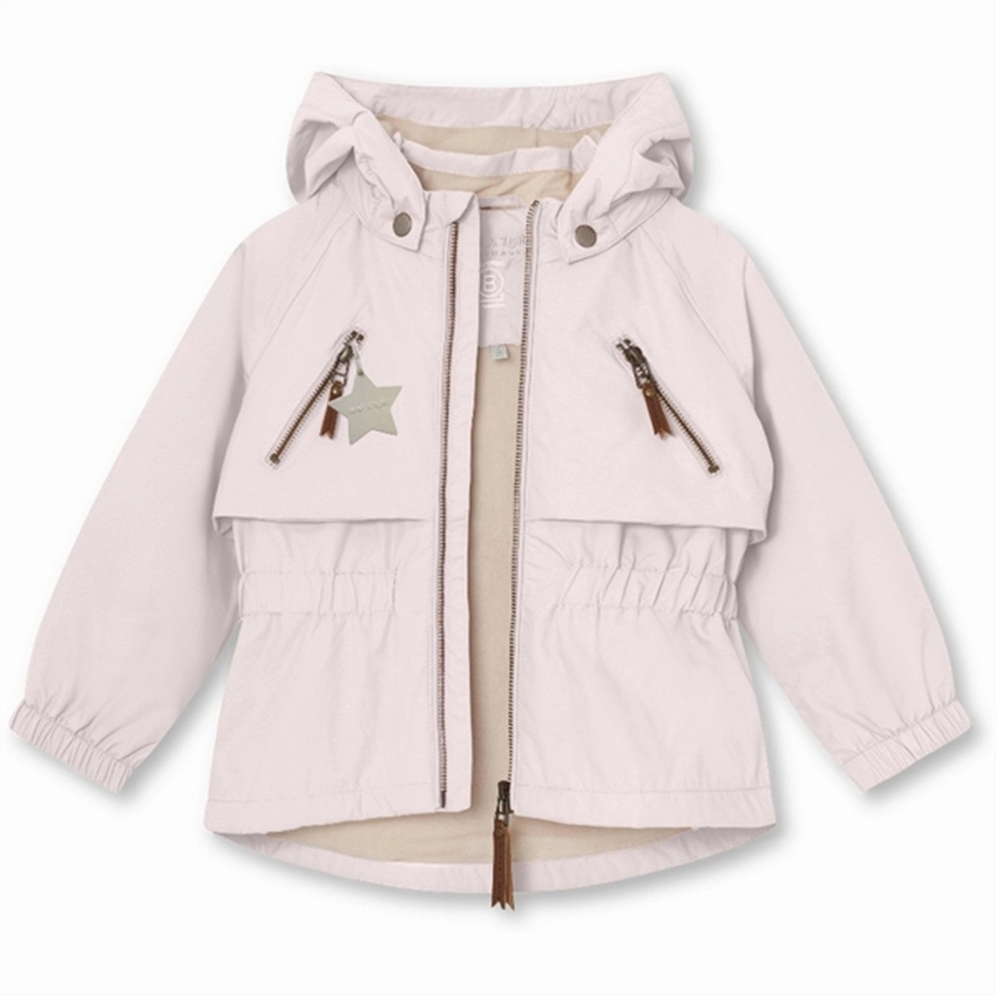 Rubberized Trims MINI A TURE ALGEA Spring Jacket Mauve Chalk
