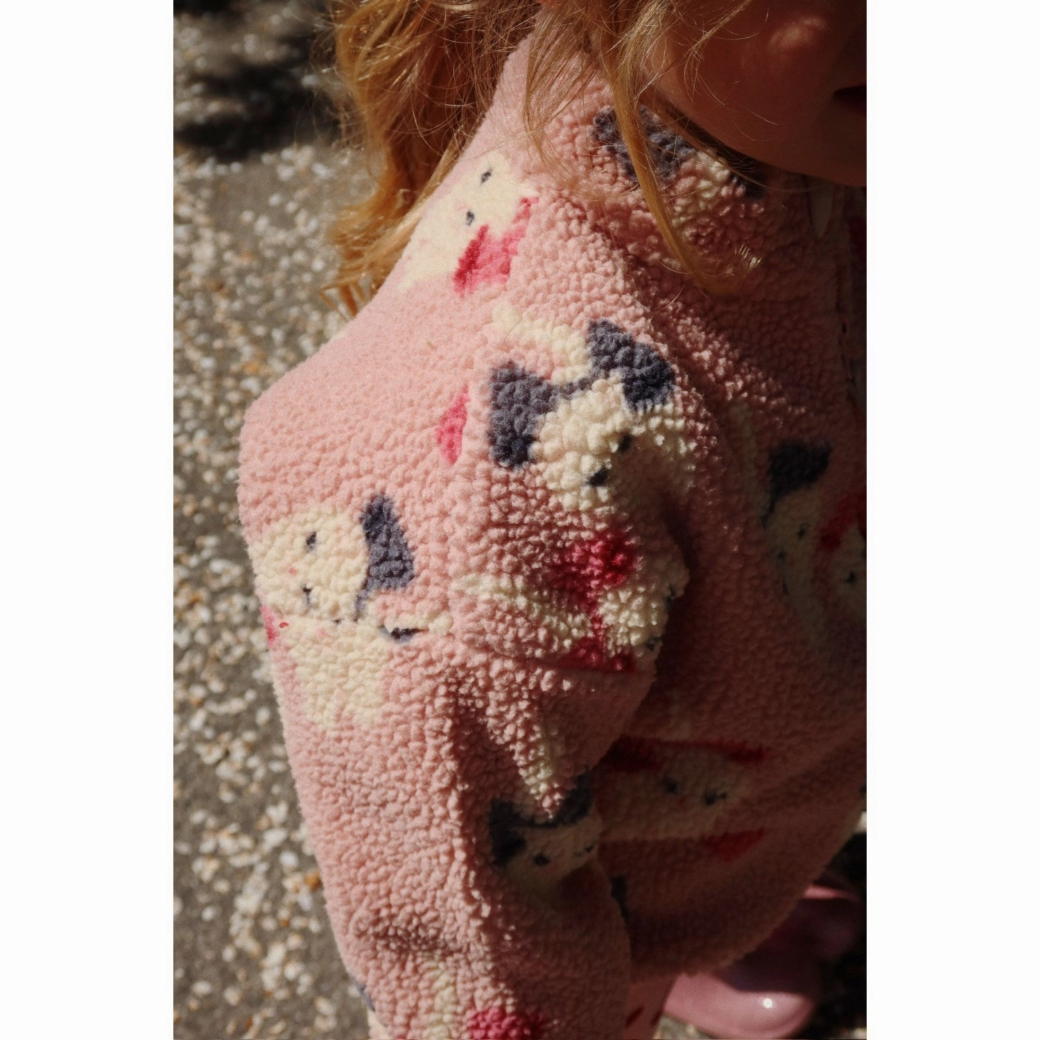 Konges Sl?jd Bow Kitty Jody Teddy Jacket Grs Temperature Regulating Layered Collar Design