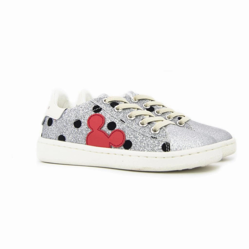 Silver Polka Dot Mickey Shoes Stabilizing Plate