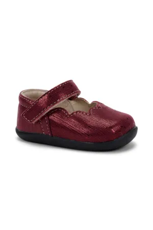 SEE KAI RUN Susie (First Walker) Burgundy Metallic