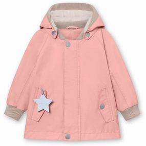 Fray Resistant Edges Mini A ture Rose Tan Wally Fleece Lined Spring Jacket. GRS