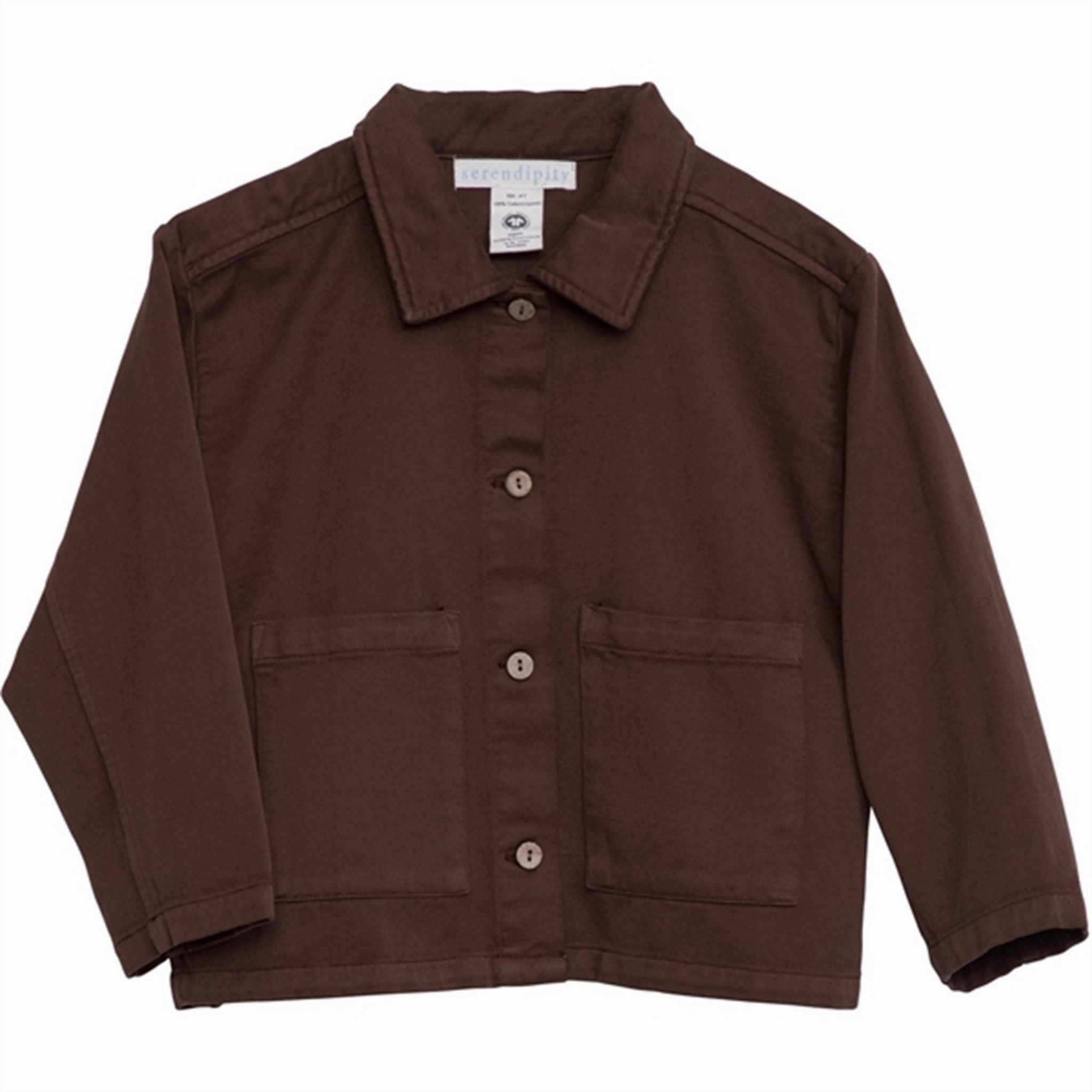 Serendipity Chocolate Casual Shirt Jacket Clean Minimal Look Magnetic Closure System