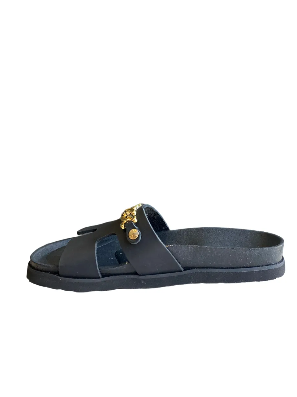Genuins sandalo da donna Hilton Oiled in pelle G103895 nero Effortless Style hypoallergenic