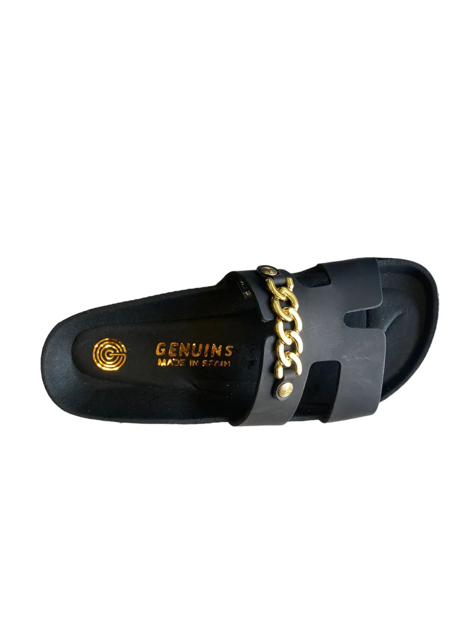 Genuins sandalo da donna Hilton Oiled in pelle G103895 nero Tassel Fun Non Marking Tread
