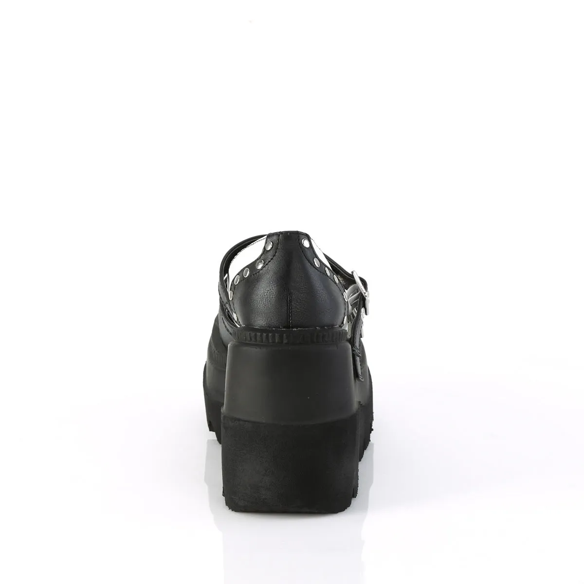 SHAKER-27 DemoniaCult Black/White Sexy Women's Heels & Platform Shoes (Alternative Footwear)