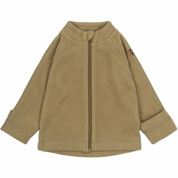 Double Layered Fabric Waist String Mikk-Line Cotton Fleece Jacket Dried Herb
