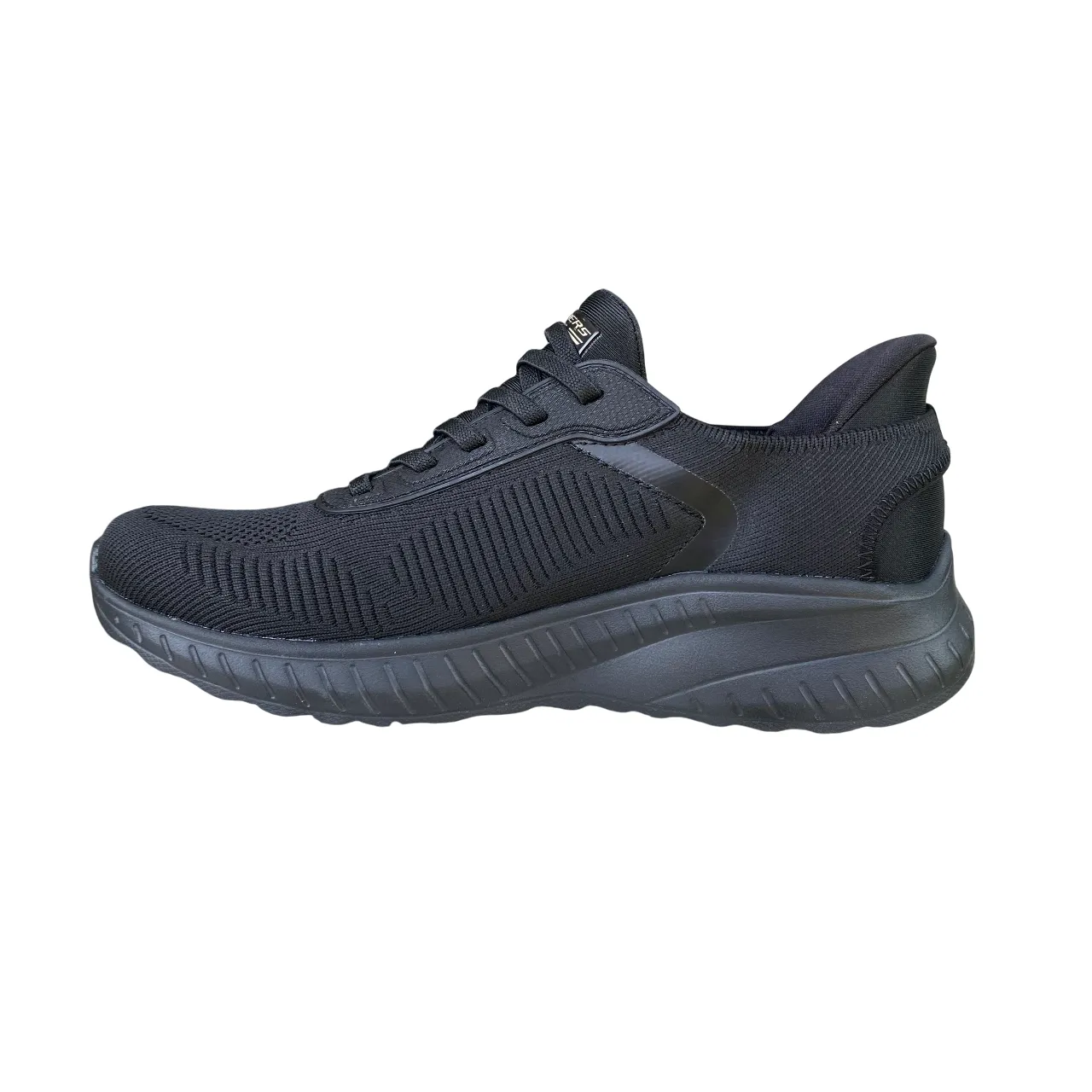 short - distance - runner running in a cable car area shoes Skechers scarpa sneakers da donna Slip-ins BOBS Sport Squad Chaos 117497/BBK nero