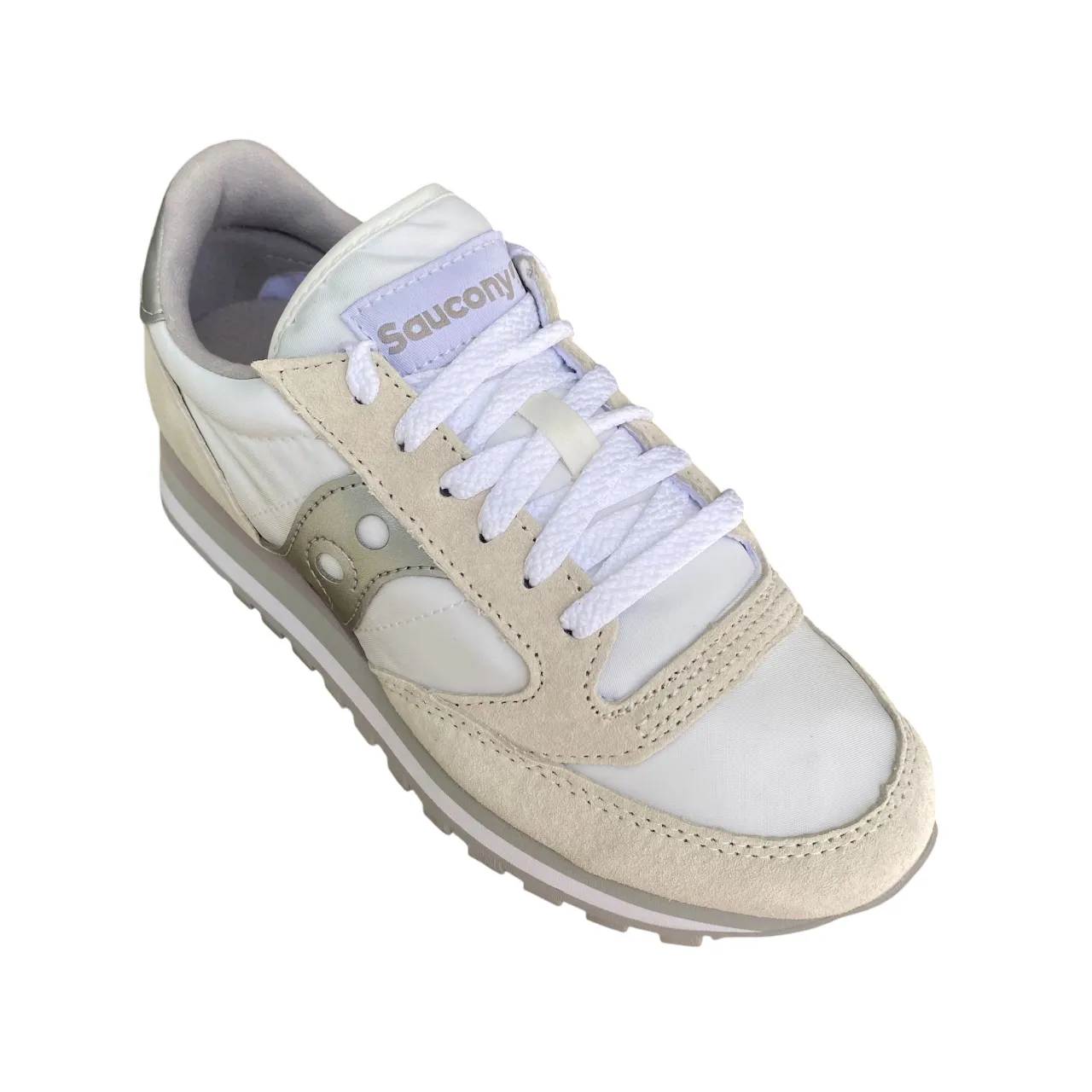 Saucony Jazz Triple S60530-16 | Sneakers Donna Rialzo Bianco-Argento foam - filled shoes Ankle Stability Design