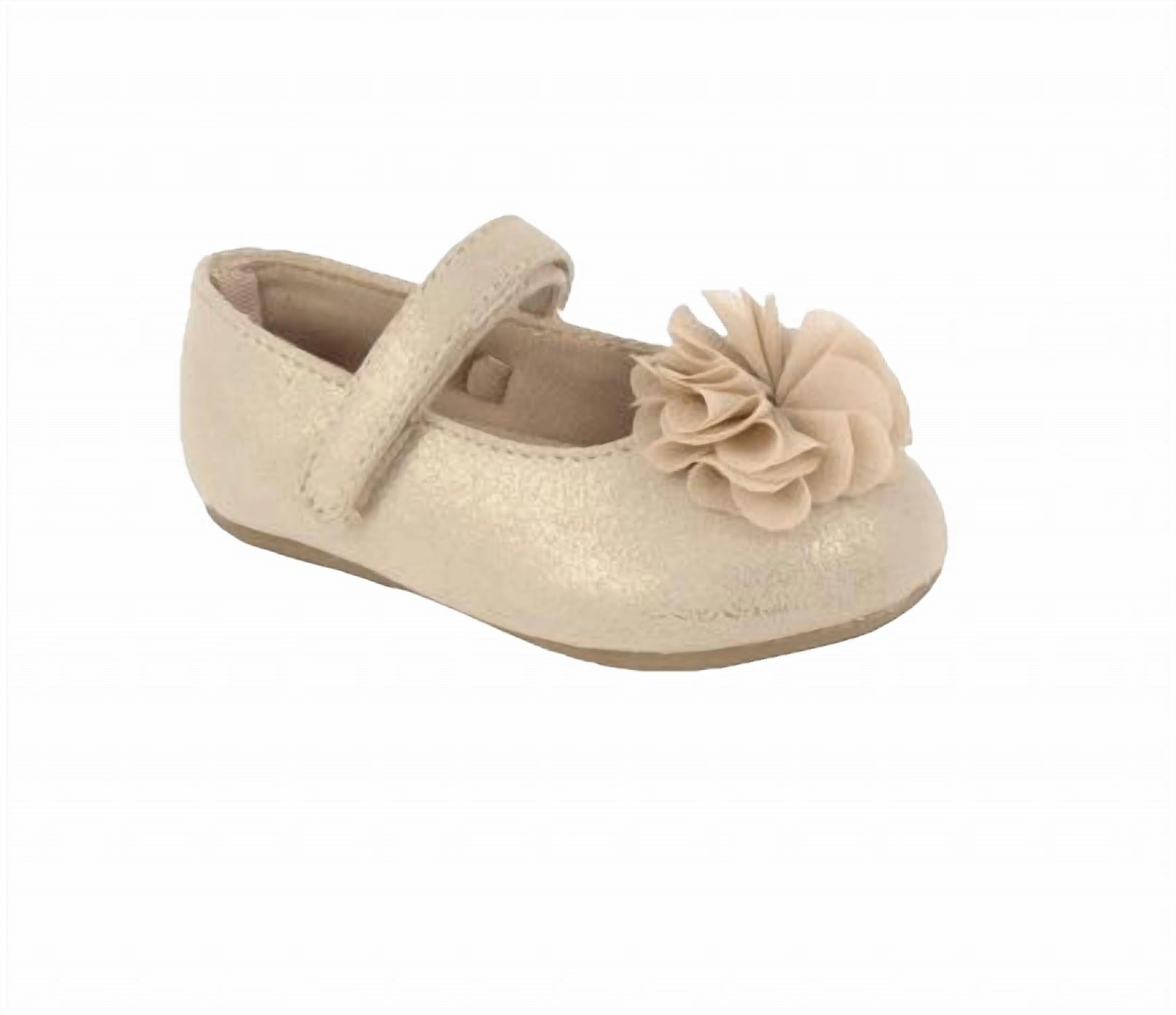 Feet First Loose Fit Baby Girl's Holiday Shoes In Champagne Shimmer