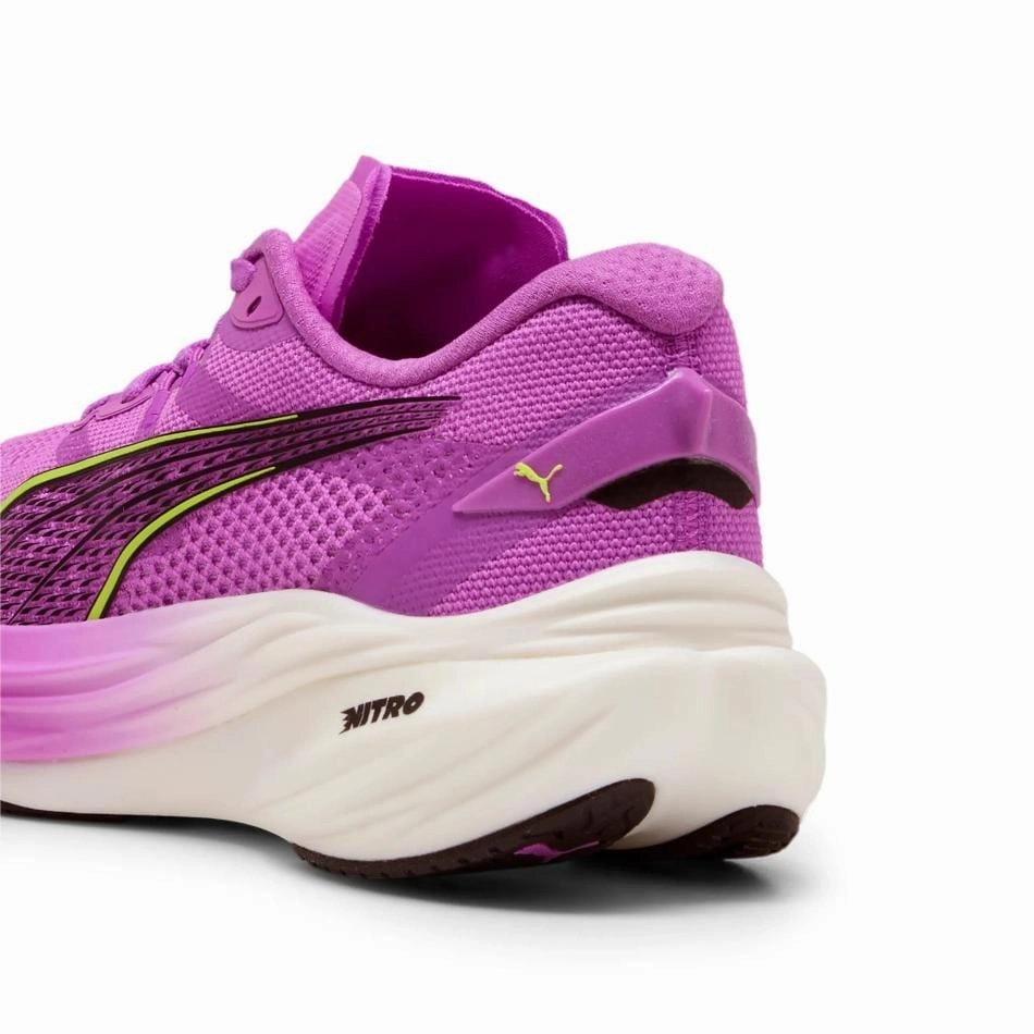 running on grass shoes Puma Women's Deviate NITRO 3 Running Shoes in Pure Magenta/Yellow Alert/Puma White SS25