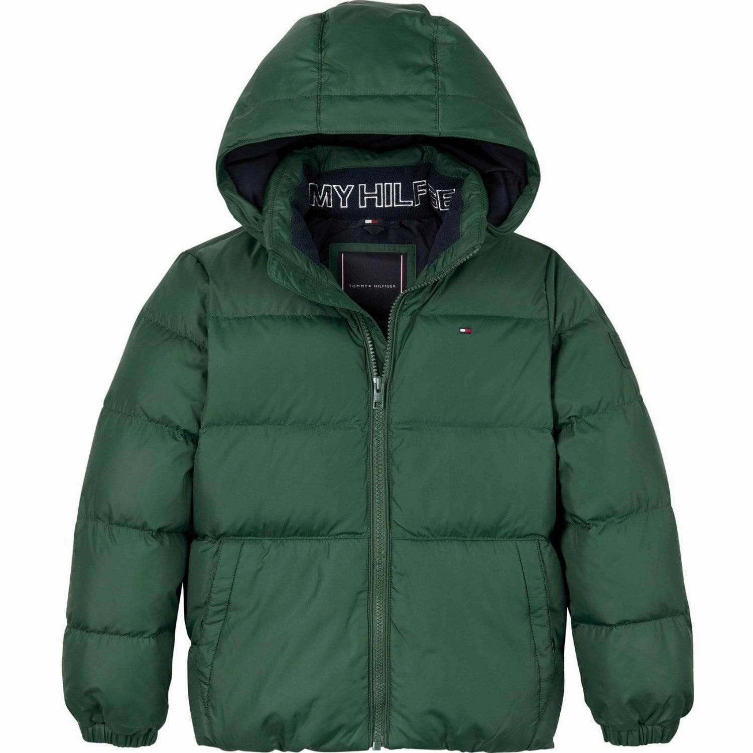 Tommy Hilfiger Ornamental Green Essential Down Jacket Windproof Hood