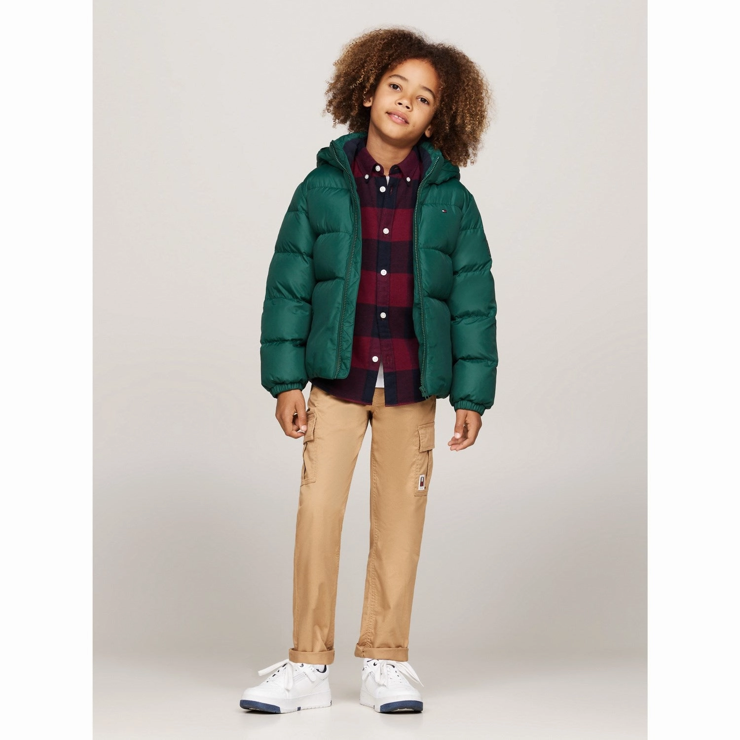 Tommy Hilfiger Ornamental Green Essential Down Jacket Extended Coverage