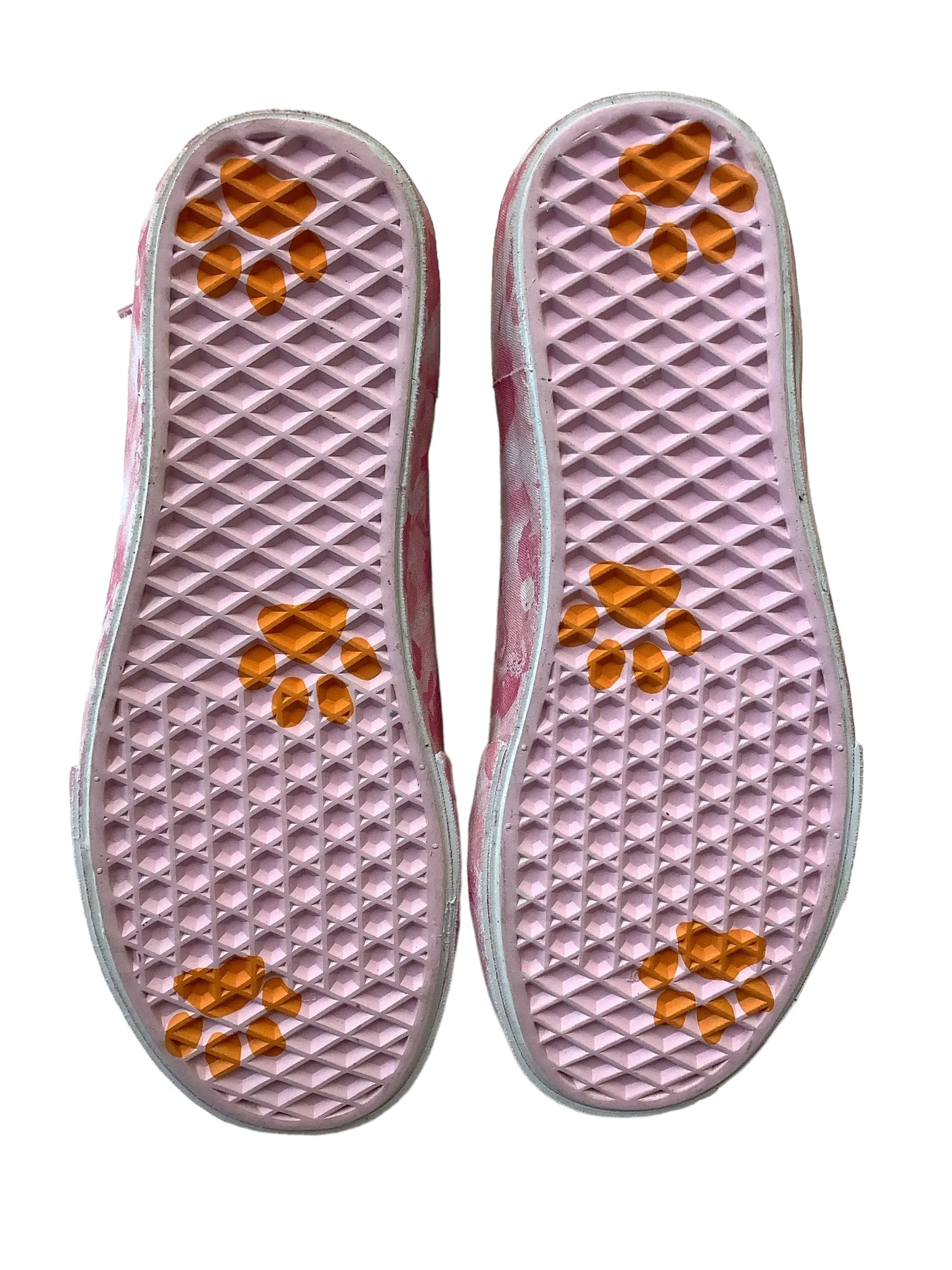 Shoes Athletic By Vans In Orange & Pink, Size: 8.5
