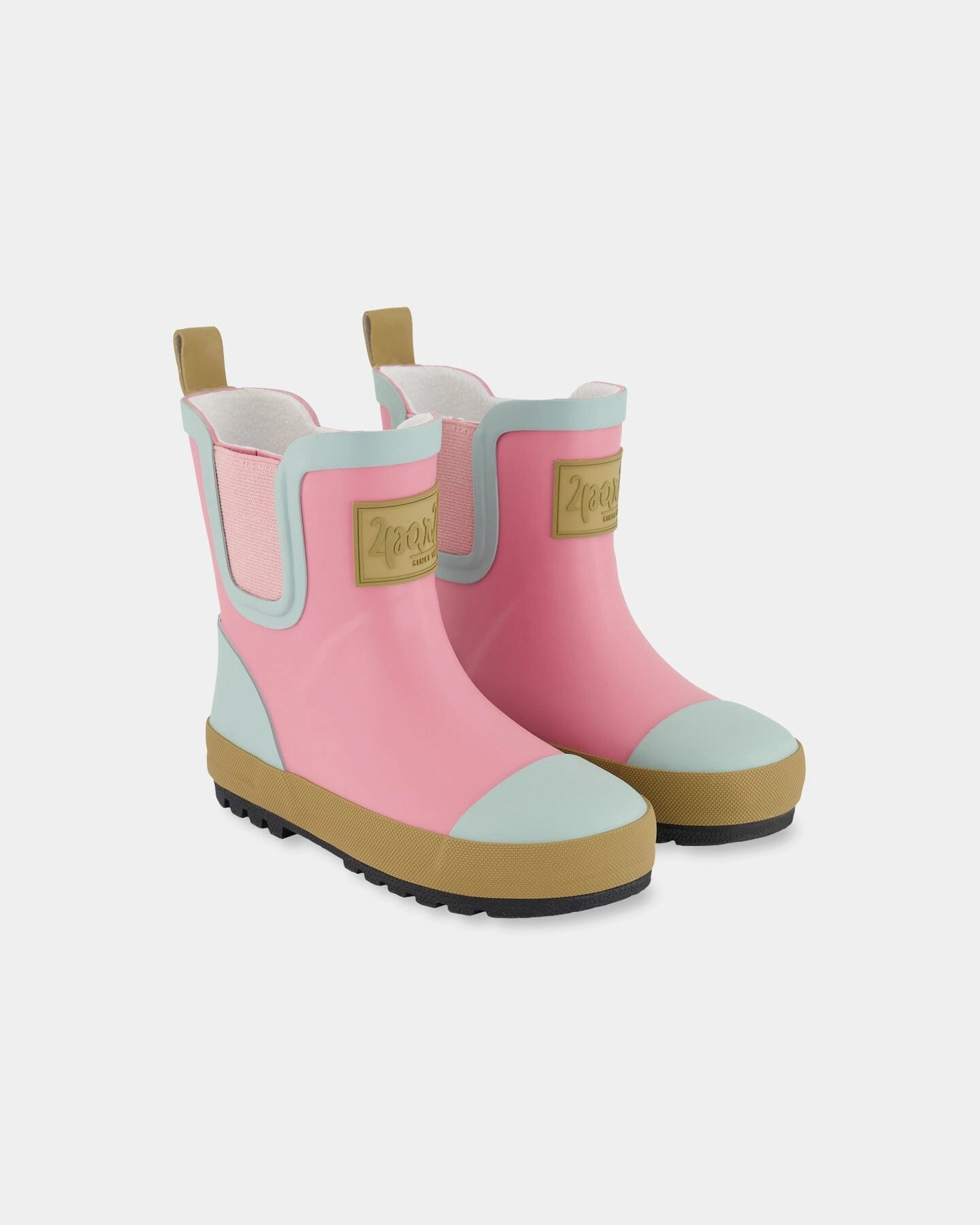 cushioned collar Twist Free Motion Short Rain Boots Pink