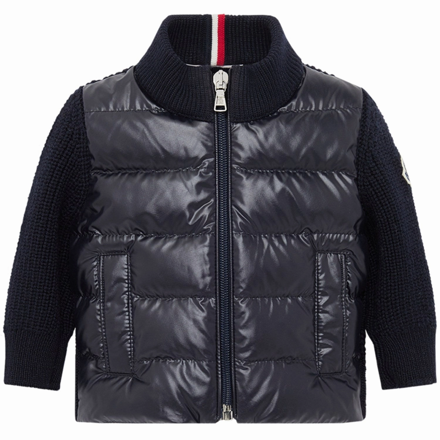 Noise Free Zipper Ultraviolet Protection Moncler Navy Cardigan