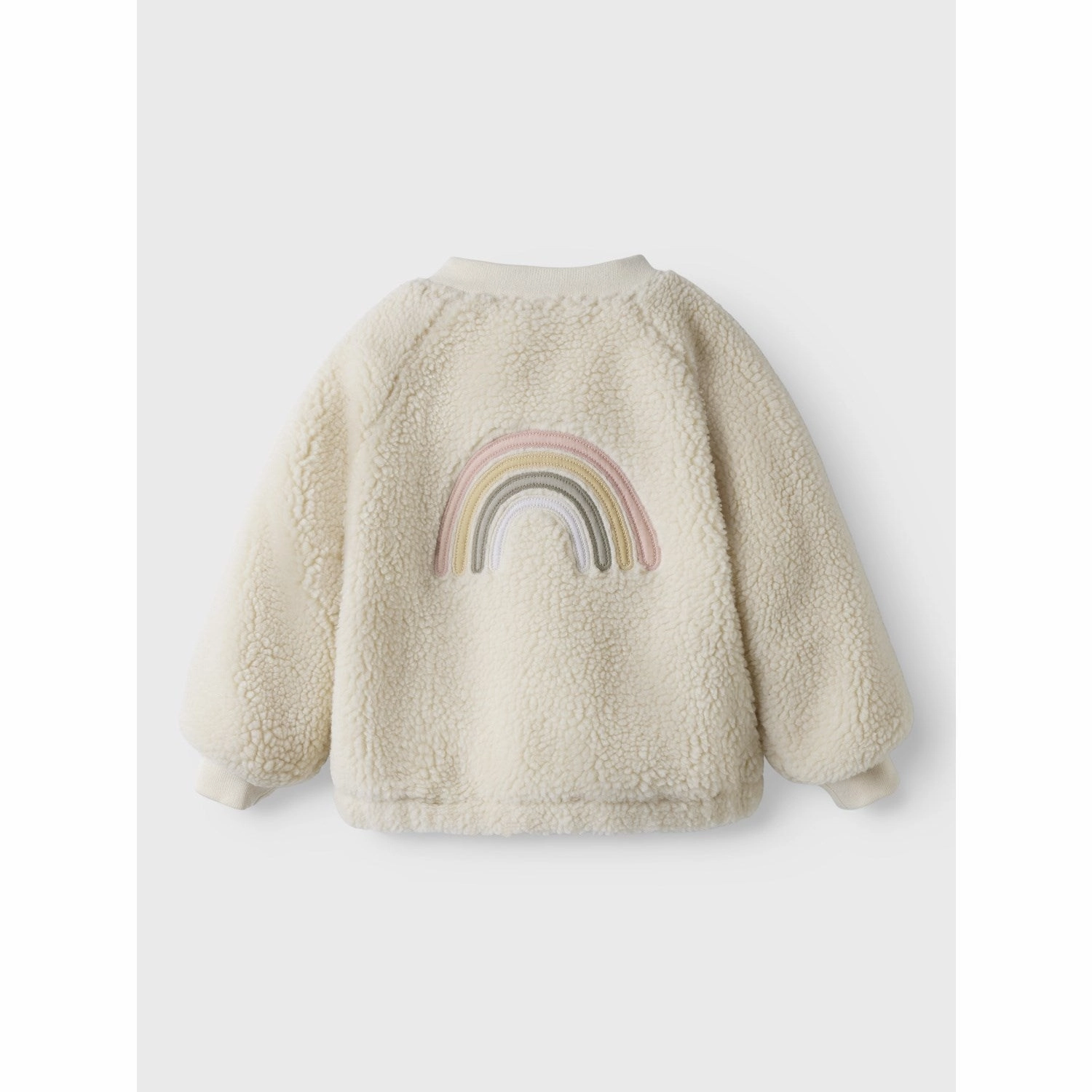 Lil'Atelier Turtledove Rainbow Lajo Bomber Jacket Stand Up Collar Water Resistant Design