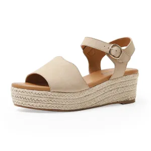 SIKETU | Women's Platform Straw Espadrille Sandals