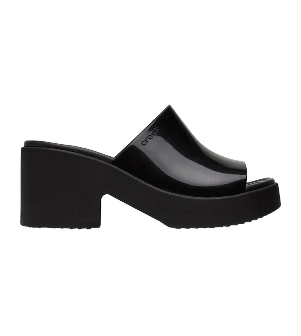 Gel Insert Walking support Crocs sandalo da donna con tacco Brooklyn Slide High Shine Heel 209709-001 nero