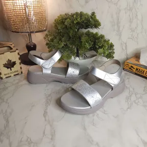 Silver Wedge Sandals