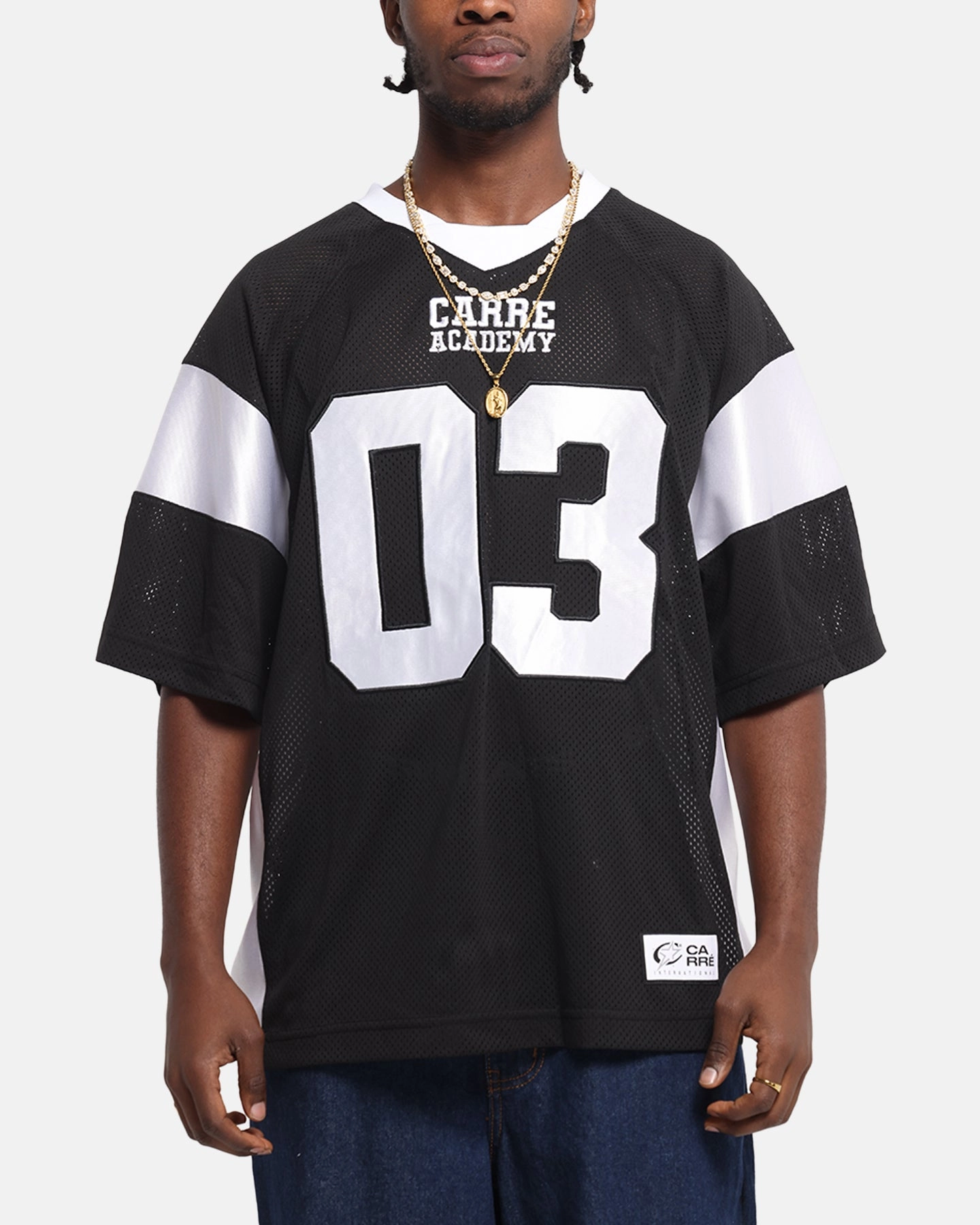 Low Profile Stitching Carre Outlaw Jersey Black/White
