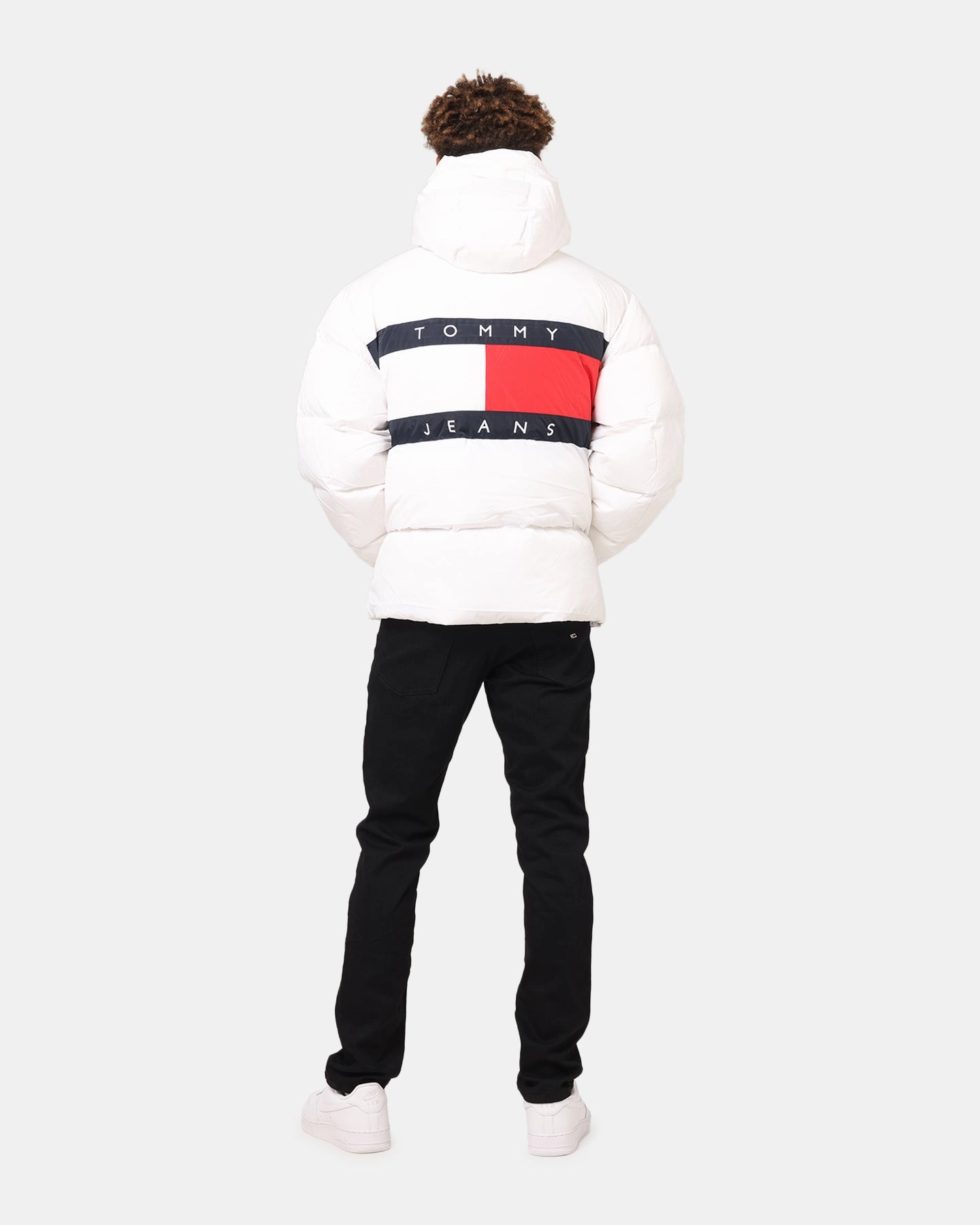 Tommy Jeans TJM Flag Back Puffer Jacket White Age