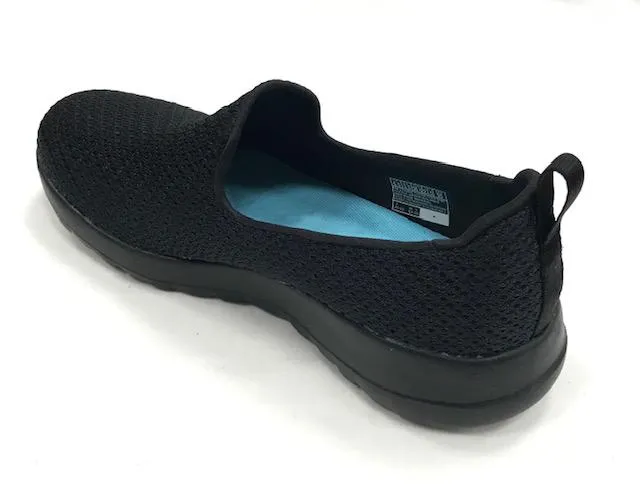 running on the beach Skechers ballerina da donna in nylon traspirante Go Walk Joy Fiesta 124089 BBK nero