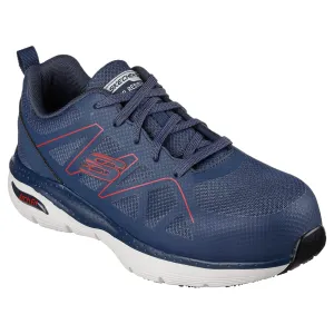Skechers Men's 200152 Arch Fit SR Vigorit Navy Red Safety Toe Work Shoes